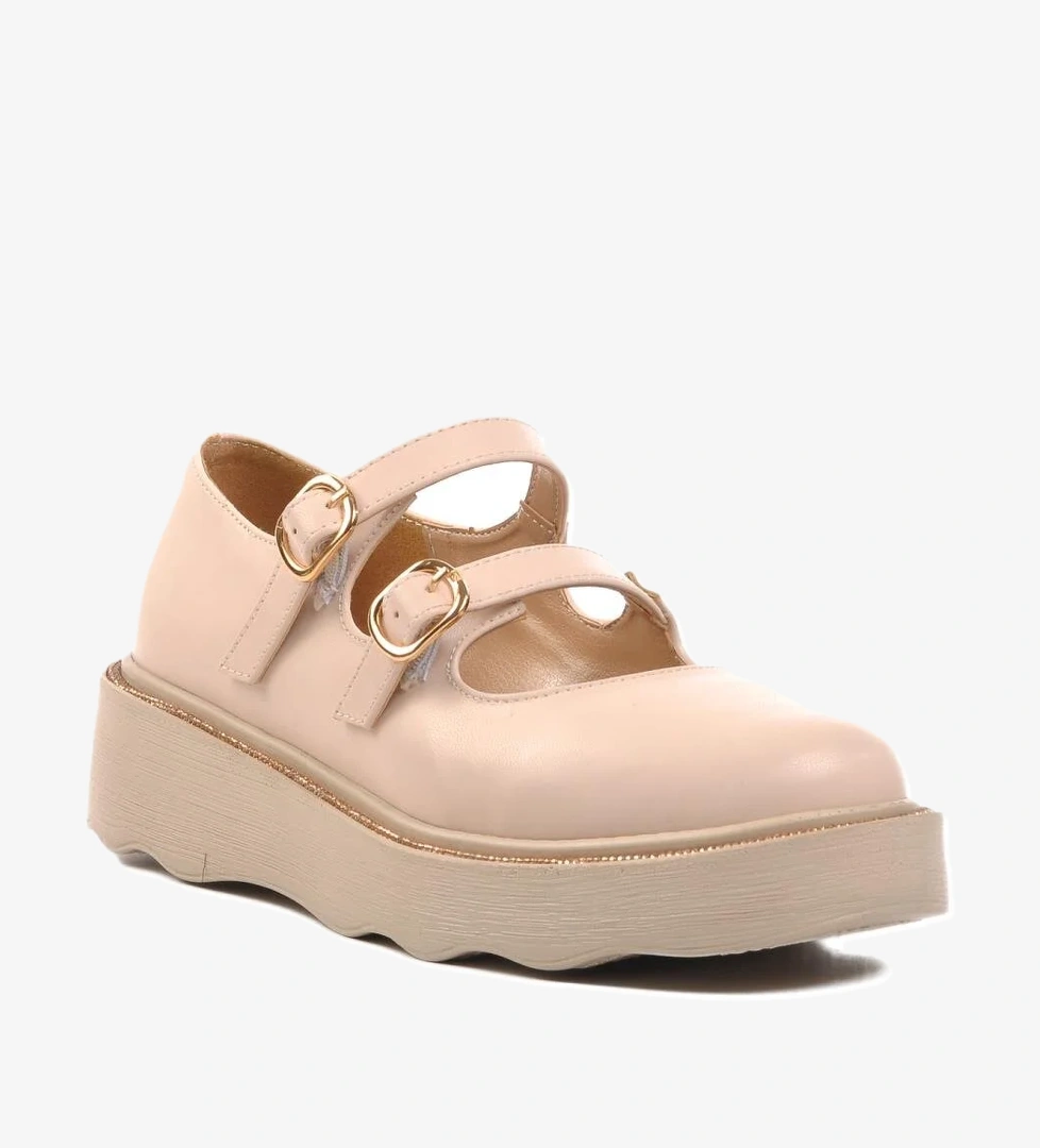 702163 Bej Kadın Günlük Ayakkabı - Görsel 1