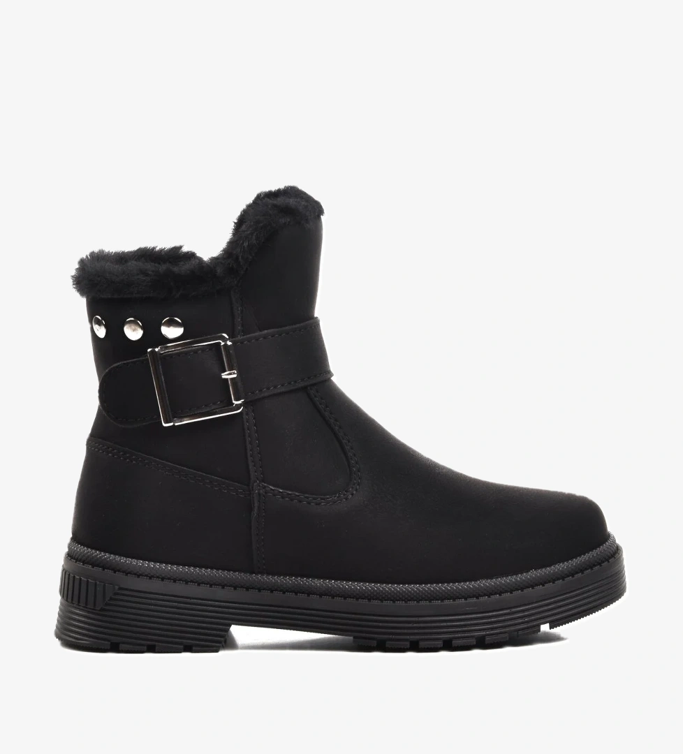 Ayakmod 24064-f Bej Siyah-zümrüt İçi Polarlı Kız Çocuk Bot model görseli