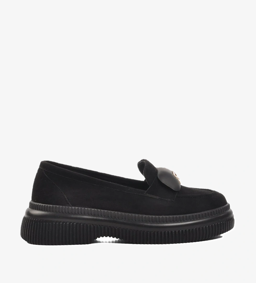 Ayakmod 884904 Bej Siyah Süet Kadın Günlük Ayakkabı model görseli