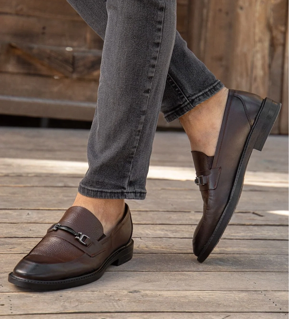 D0699 Günlük Ortopedik Hakiki Deri Erkek Klasik Ayakkabı