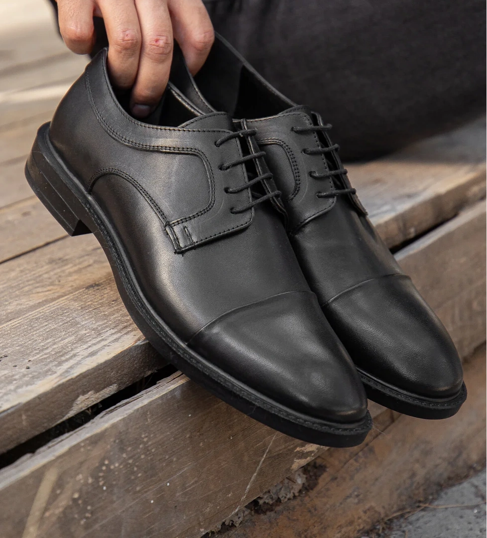 D00226 Günlük Ortopedik Hakiki Deri Erkek Klasik Ayakkabı