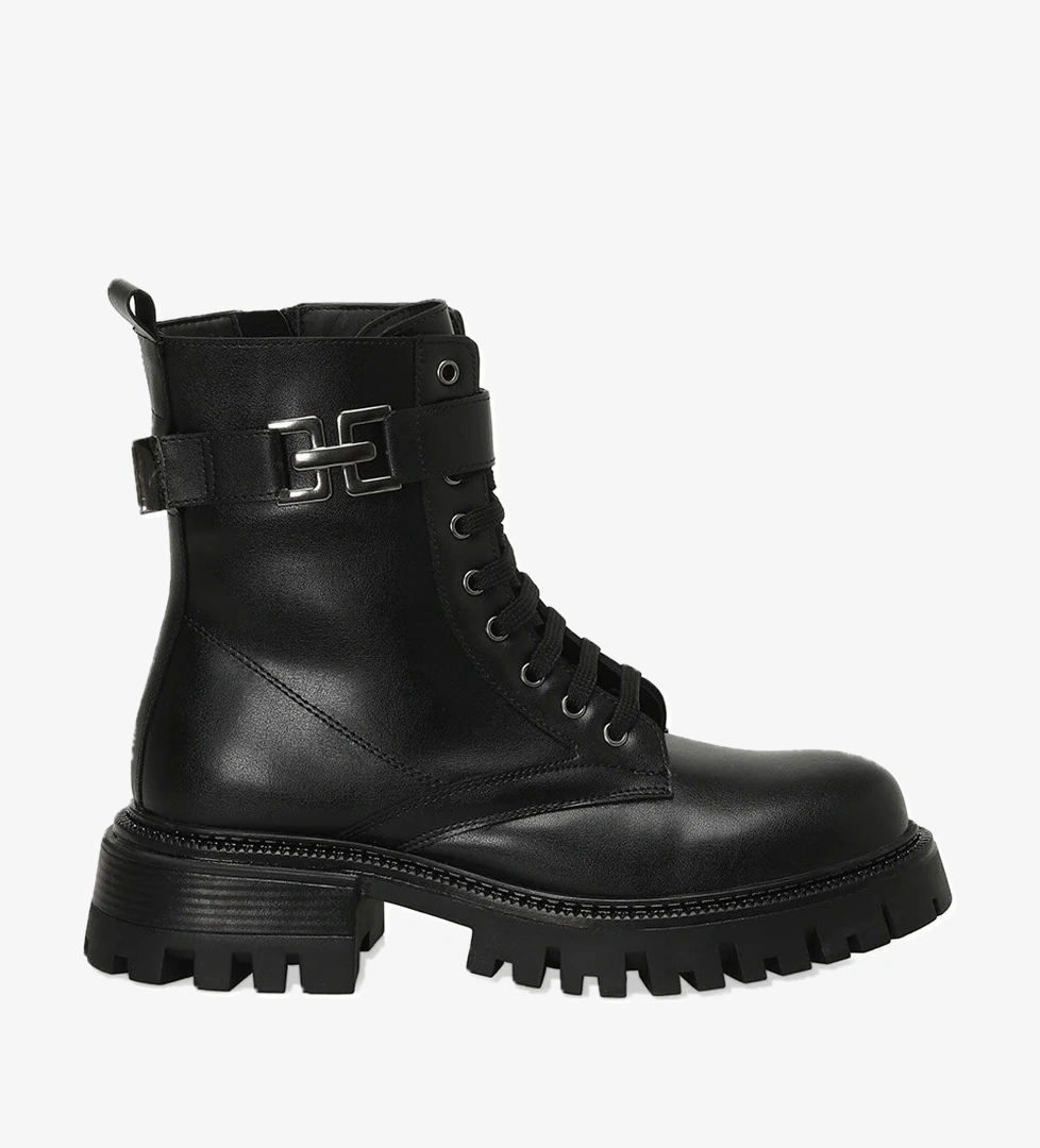 DUTO 4PR Siyah Kadın Rock Bot - Görsel 1