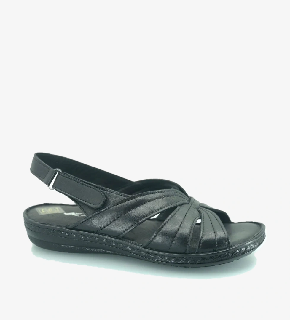 Ayakdaş %100 Hakiki Deri Tam Ortapedik Fus Pedli Taban Kadın Sandalet model görseli