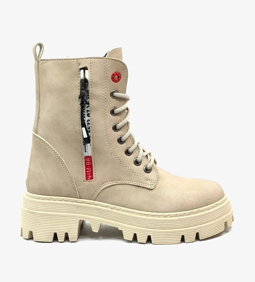 Mehtap Süs Fermuar Detaylı Kaymaz Taban Kadın Postal Bot model görseli