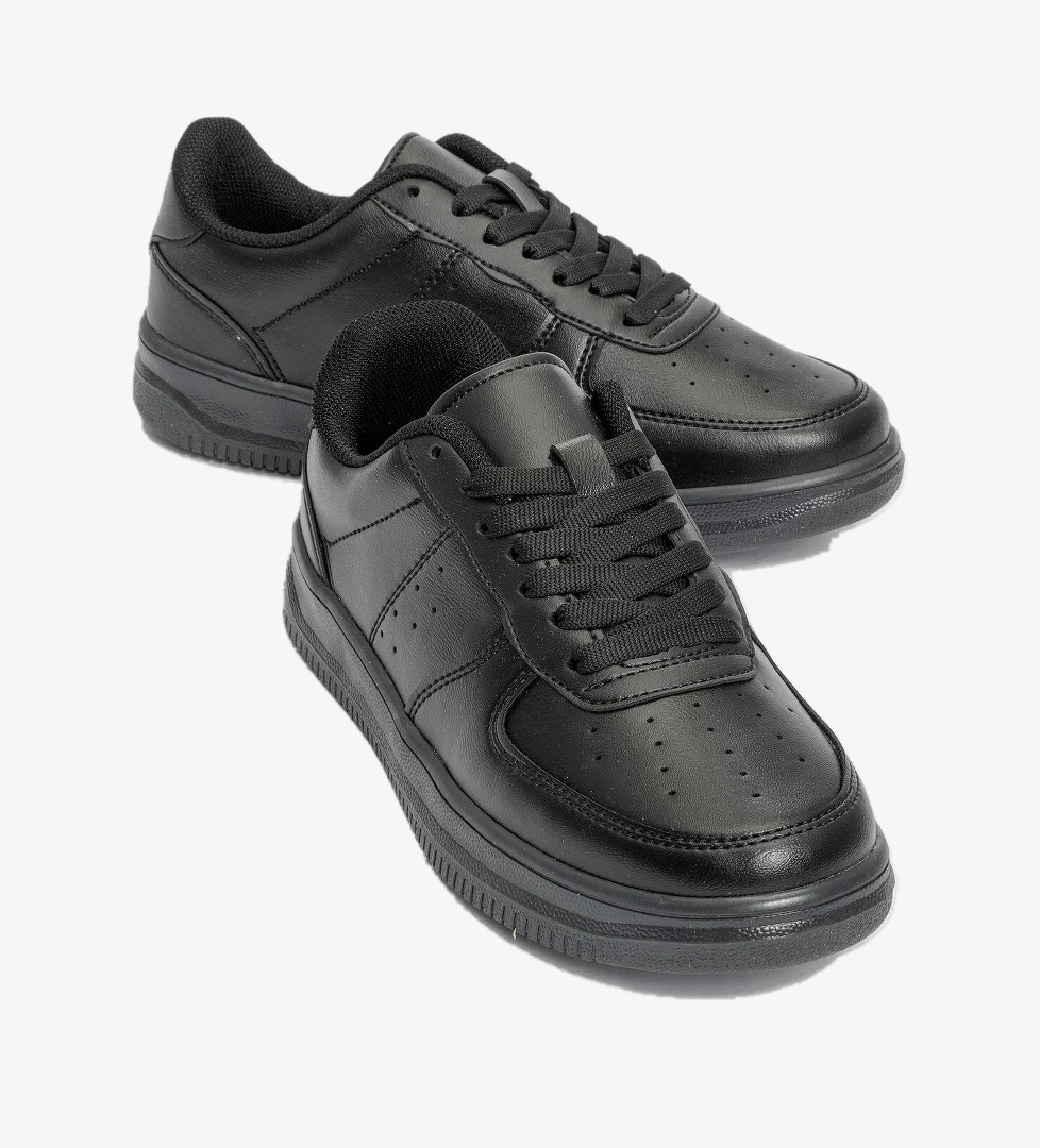 Ccway Bağcıklı Kadın Spor Ayakkabı Si̇yah Beyaz model görseli