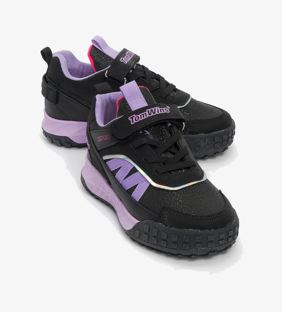 Çocuk Spor Ayakkabı SİYAH LİLA