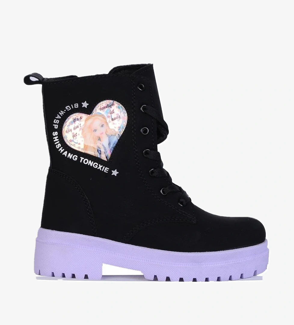 Twi̇ngo Twingo 2160 Siyah-Lila Zümrüt Kürklü Kız Çocuk Bot model görseli