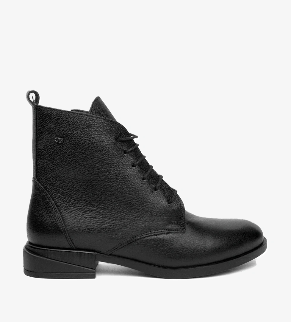 Ayakkabı Fuarı Elit SRK27491-1 Kadın Hakiki Deri Düz Bot Siyah model görseli