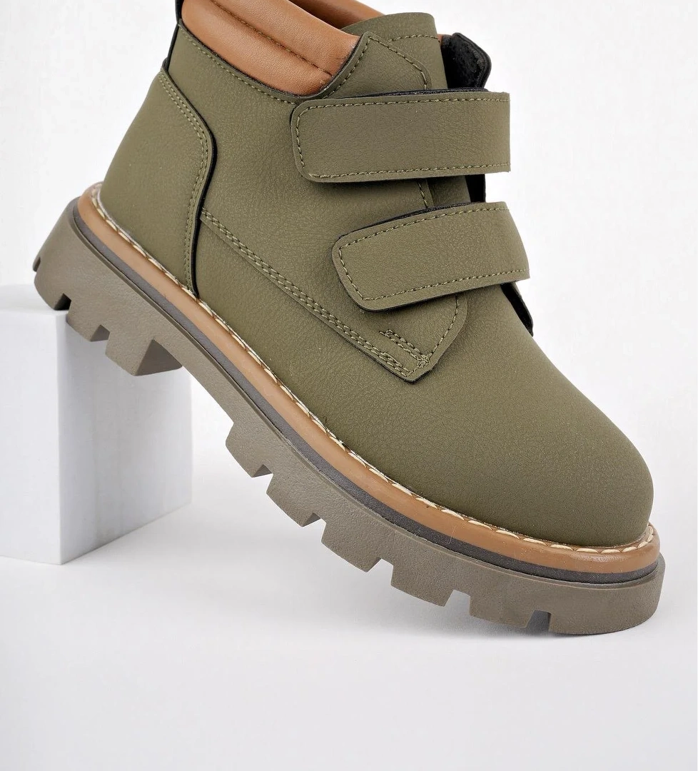 GADGET Garantili Çocuk Unisex Rahat Kalıp Soğuğa Dayanıklı Cırtlı Bot