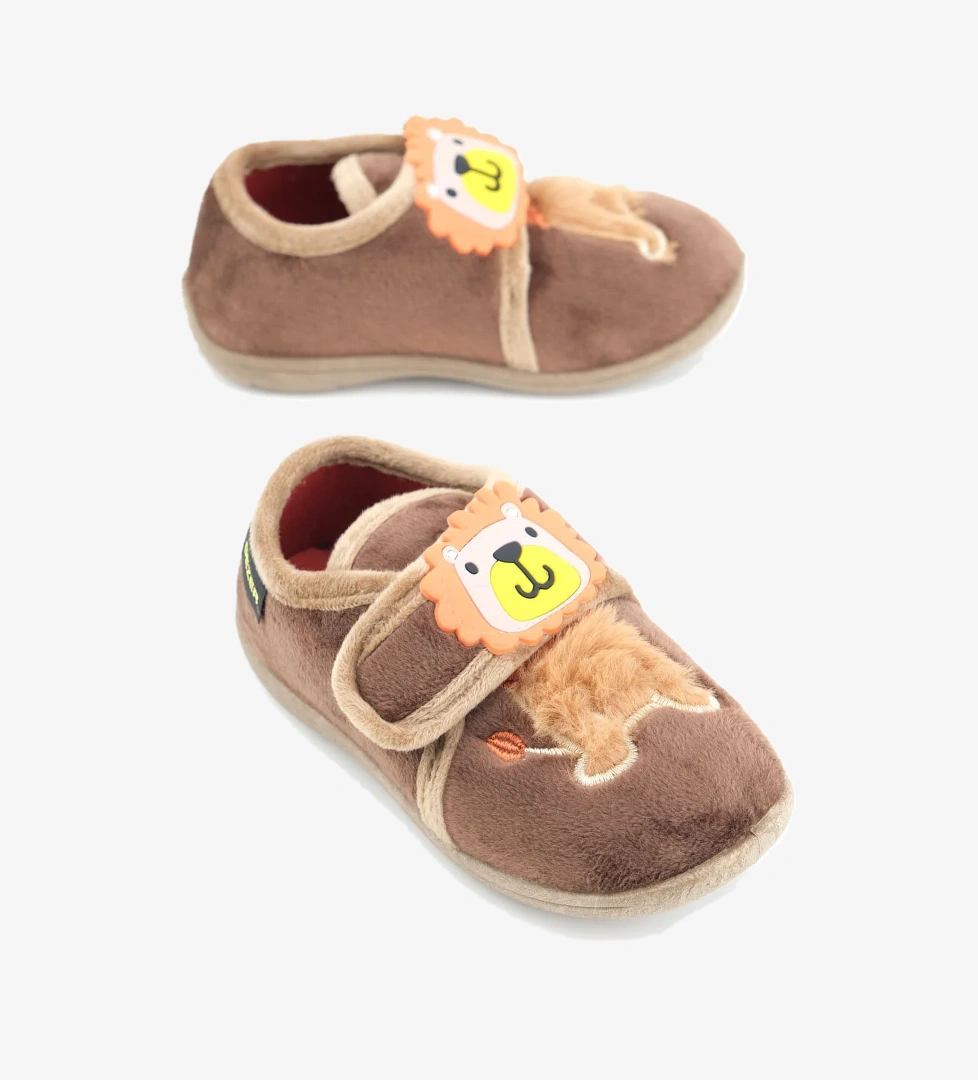 Kışlık Cırtlı Ayarlanabilir Rahat İç Taban Erkek Çocuk Panduf Ayakkabı - Görsel 1