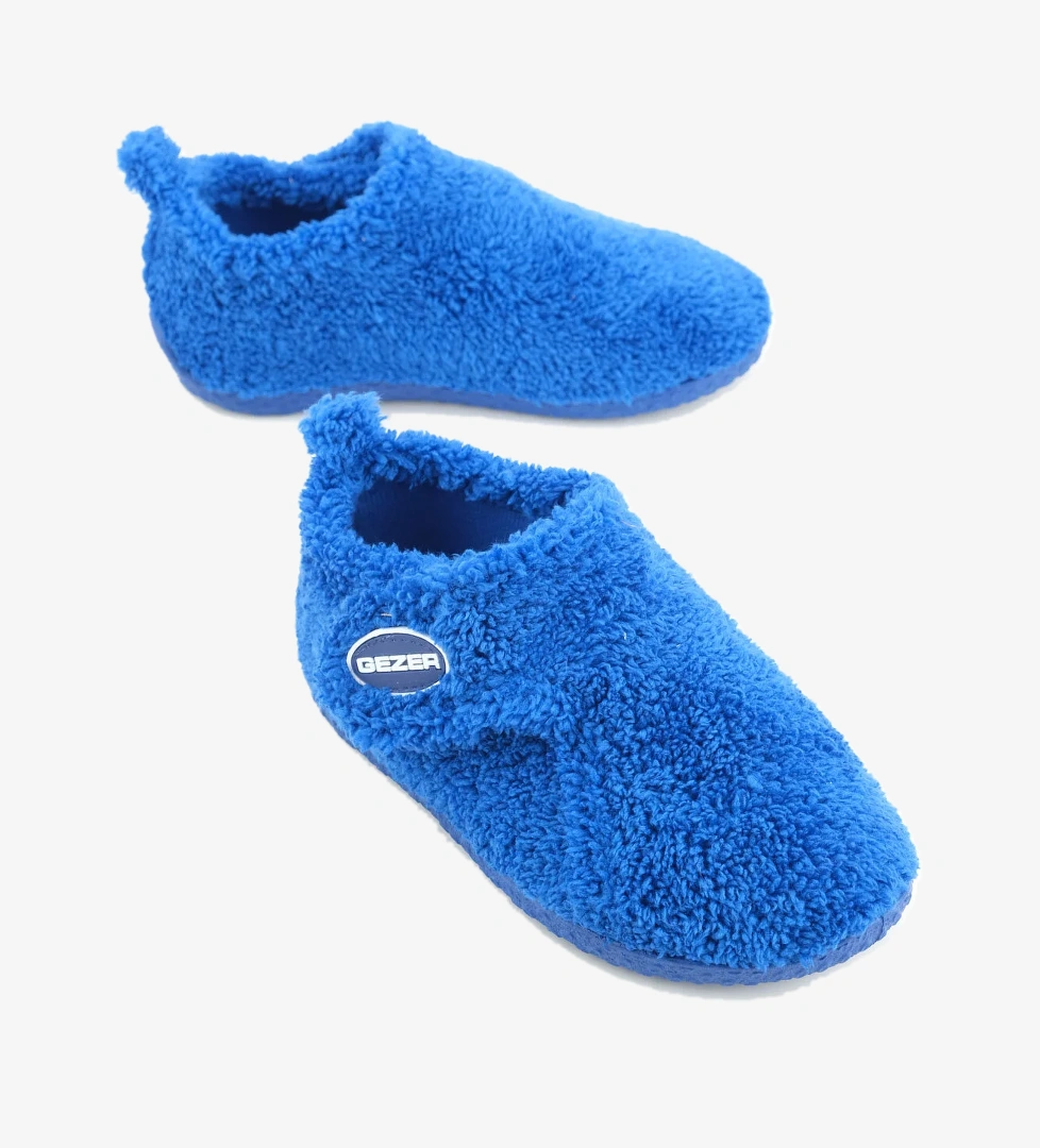 Erkek Çocuk Kışlık Tek Cırtlı Ayarlanabilir PVC Taban Ev Okul Kreş Panduf - Görsel 1