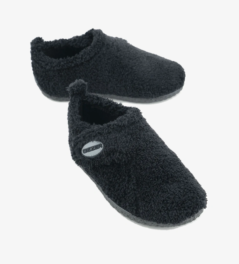 Erkek Çocuk Kışlık Tek Cırtlı Ayarlanabilir PVC Taban Ev Okul Kreş Panduf - Görsel 1