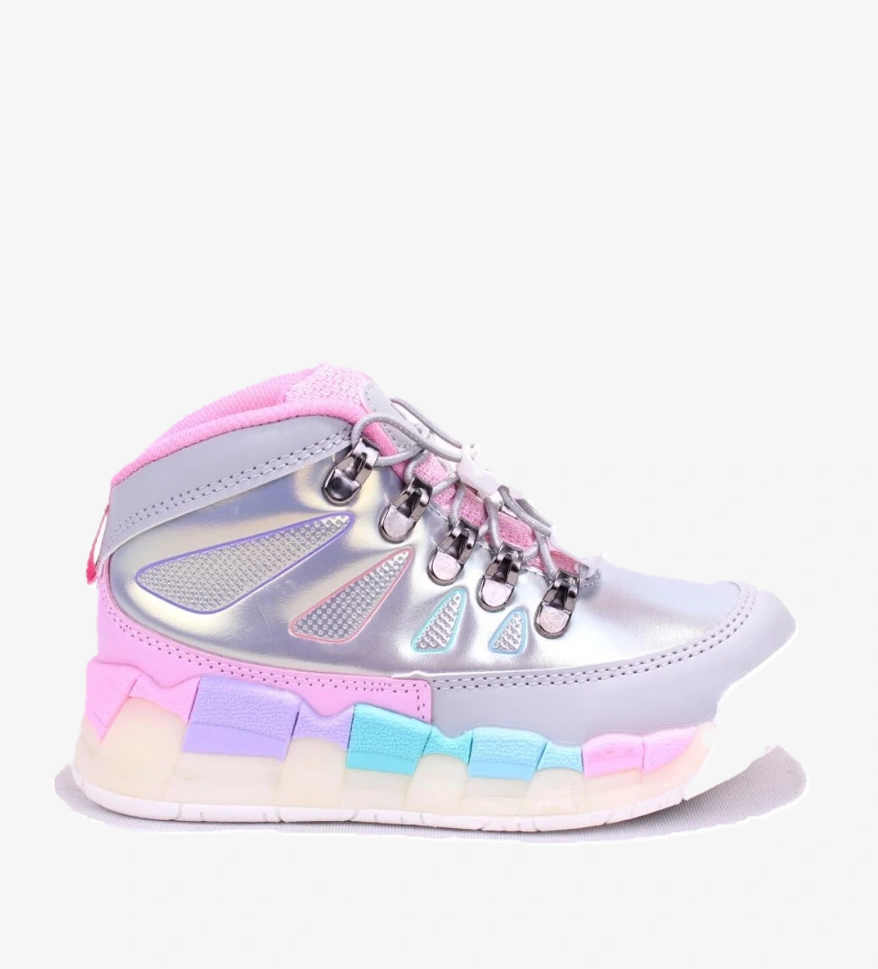 Ellen 946F24K417 Gri Ortopedik Günlük Işıklı Kız Çocuk Spor Bot