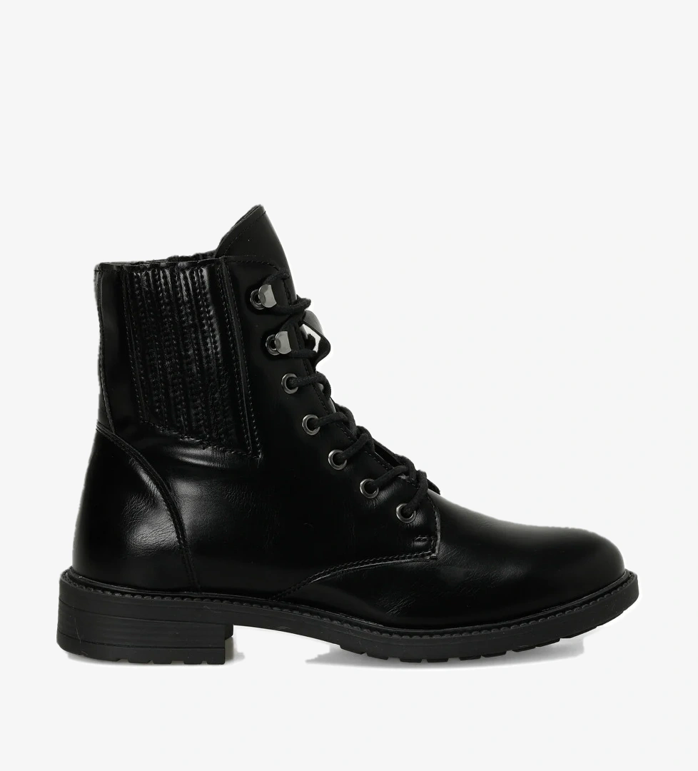 Polaris 324075.Z 4PR Siyah Kadın Düz Bot - Görsel 1