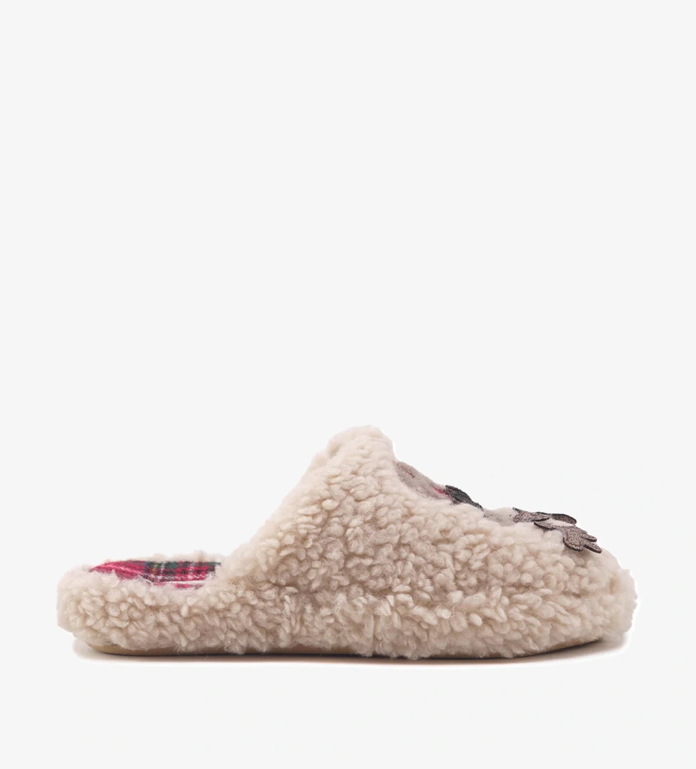 607140.Z4PR Bej Kadın Ev Terliği - Görsel 1