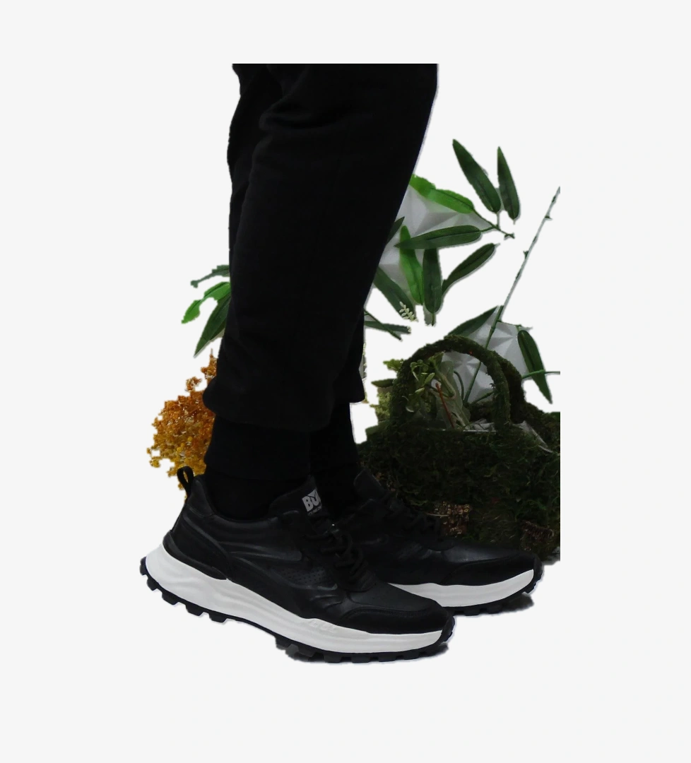 Bulldozer 250427 Siyah Rahat Hafif Soft Foam Hakiki Deri Erkek Ayakkabı model görseli