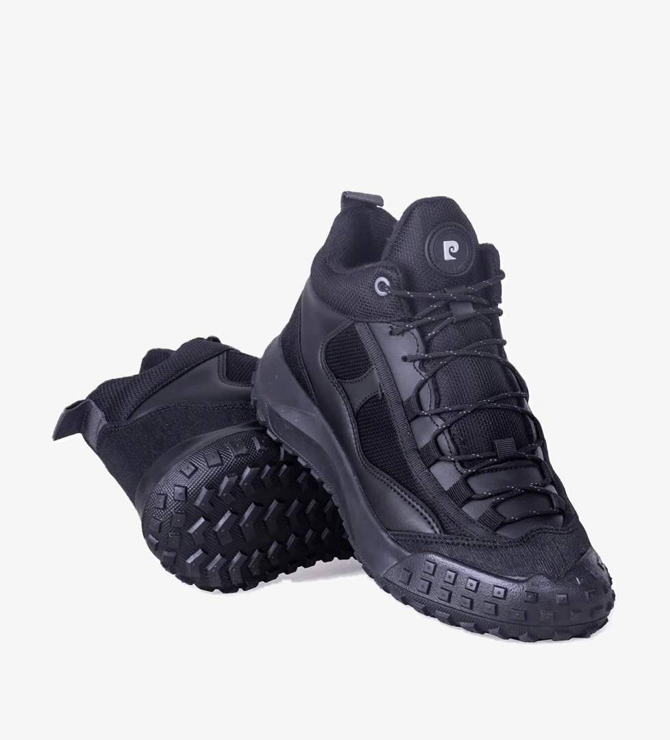 4K 1402025 Erkek Bot Siyah Siyah