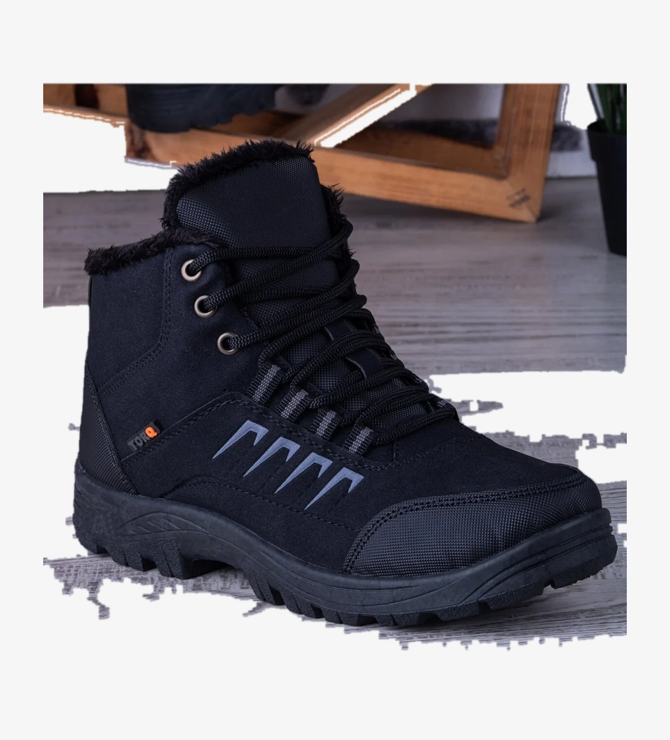 Loft Kışlık Fermuarlı Erkek Bot İçi Tüylü Bot Siyah - Görsel 1