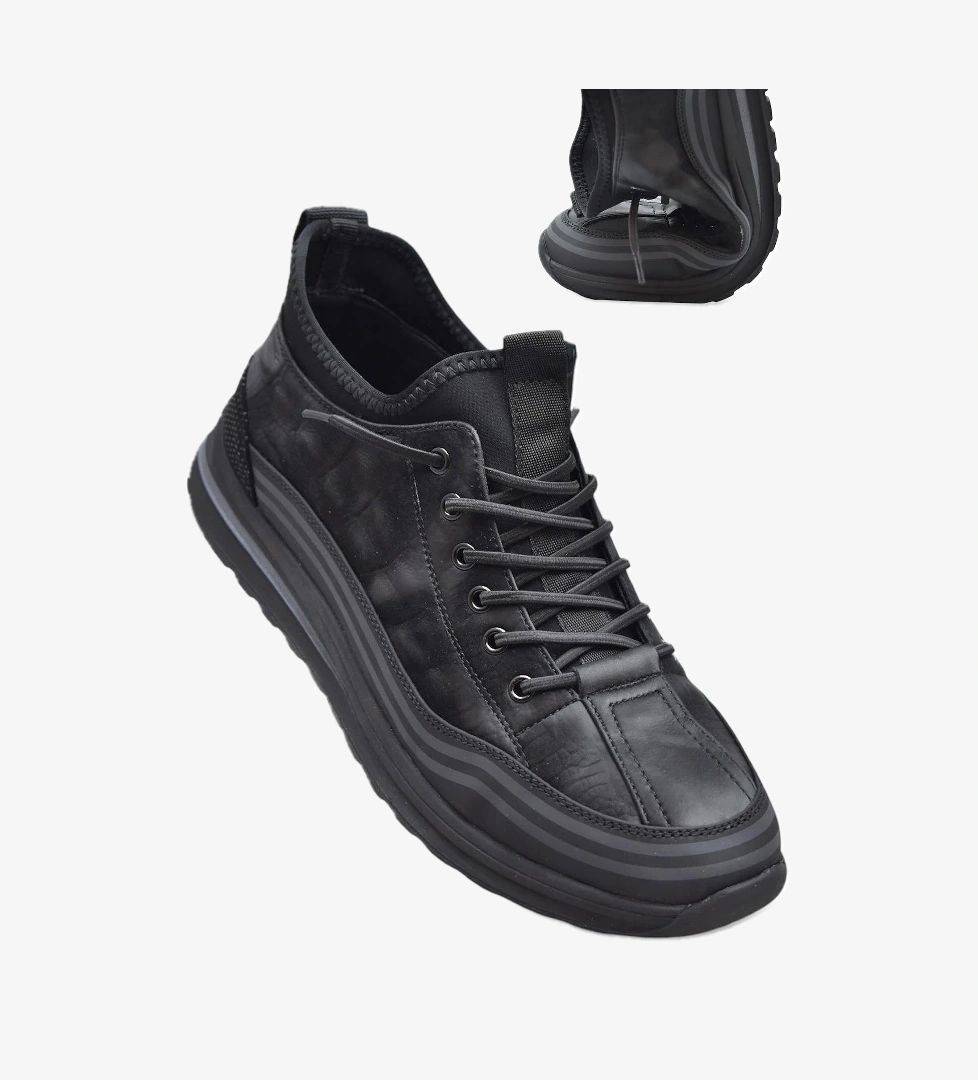 Tam Ortopedik Taban %100 Hakiki Deri Erkek Ayakkabı Kauçuk Kaymaz Esnek Taban 24K548 - Görsel 1