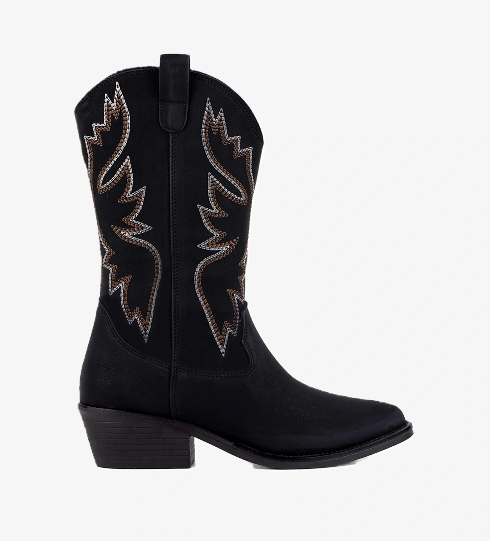 Elit ONY600N Kadın Topuklu Çizme Siyah - Görsel 1