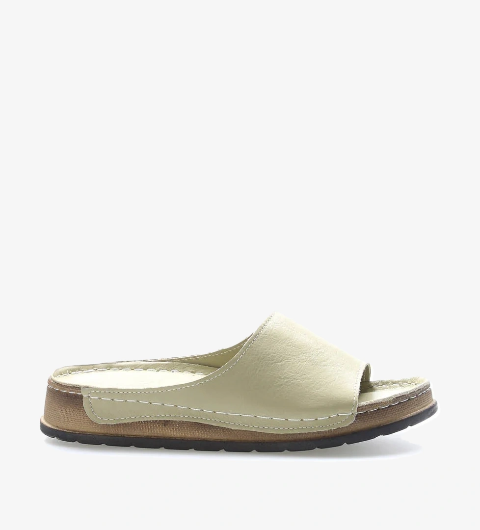 Hakiki Deri Kadın Dolgu Topuk Terlik 972ZA309