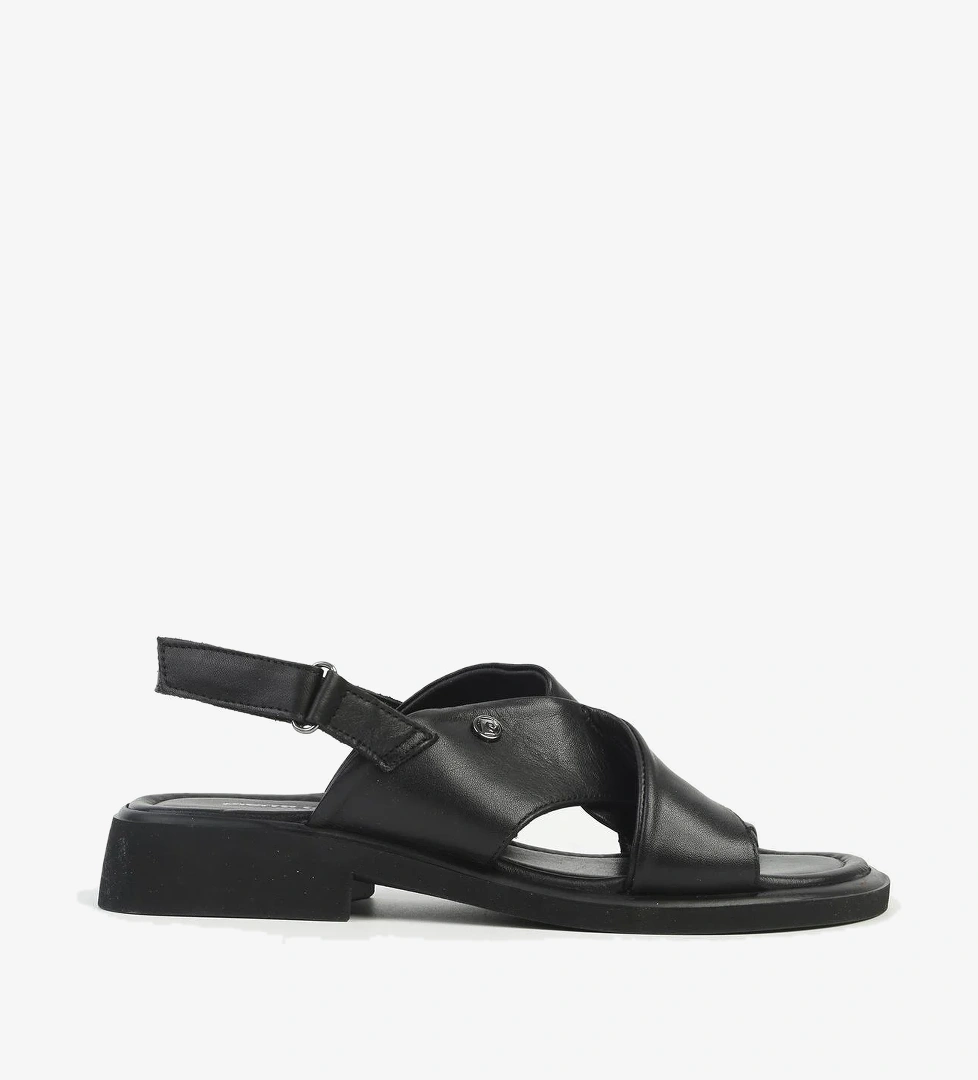 Pierre Cardin Siyah Kadın Deri Sandalet PCK-5017 model görseli