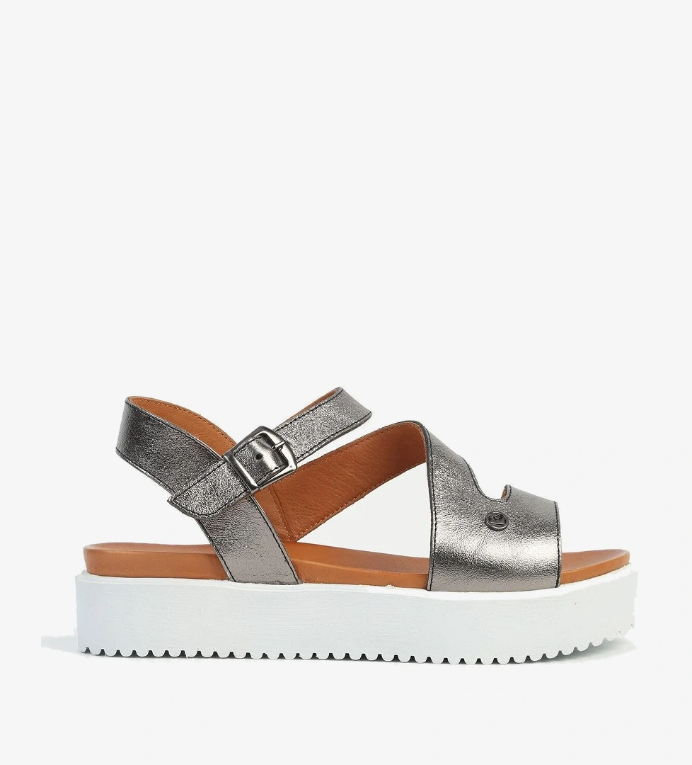 Platin Kadın Deri Sandalet PCK-5003