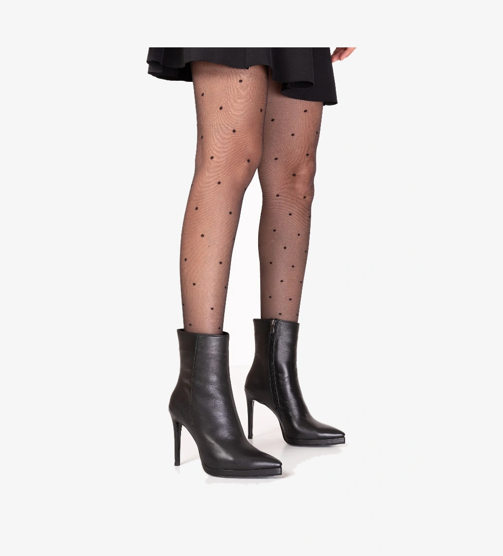 Gondol Kadın Hakiki Deri İnce Topuklu Şık Bot mnz.240080 - Görsel 1