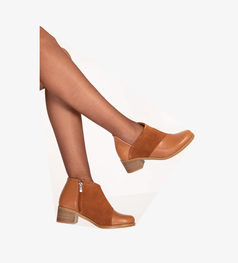 Gondol Kadın Hakiki Deri Klasik Topuklu Bot anl.2790