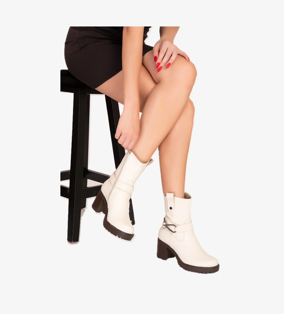 Gondol Hakiki Deri Kauçuk Topuklu Bot ell.4996