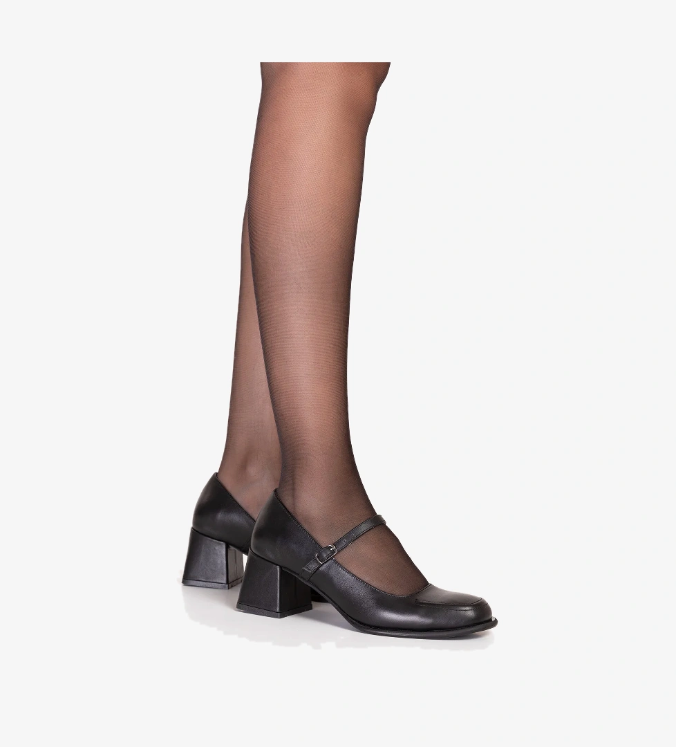 Gondol Kadın Hakiki Deri Tek Bantlı Topuklu Ayakkabı ss.416