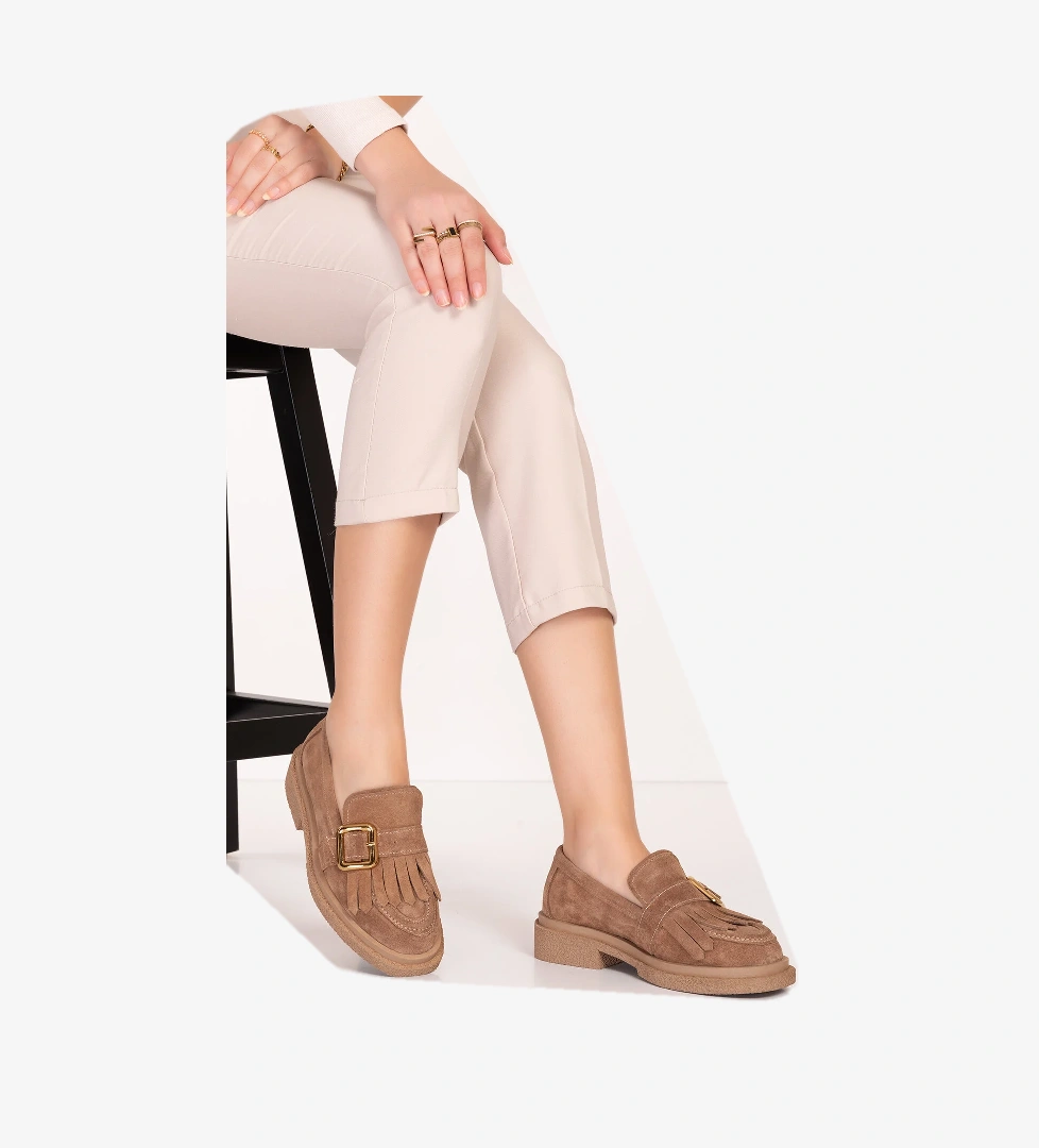 Gondol Hakiki Deri Kalın Taban Makosen Loafer rg.7002