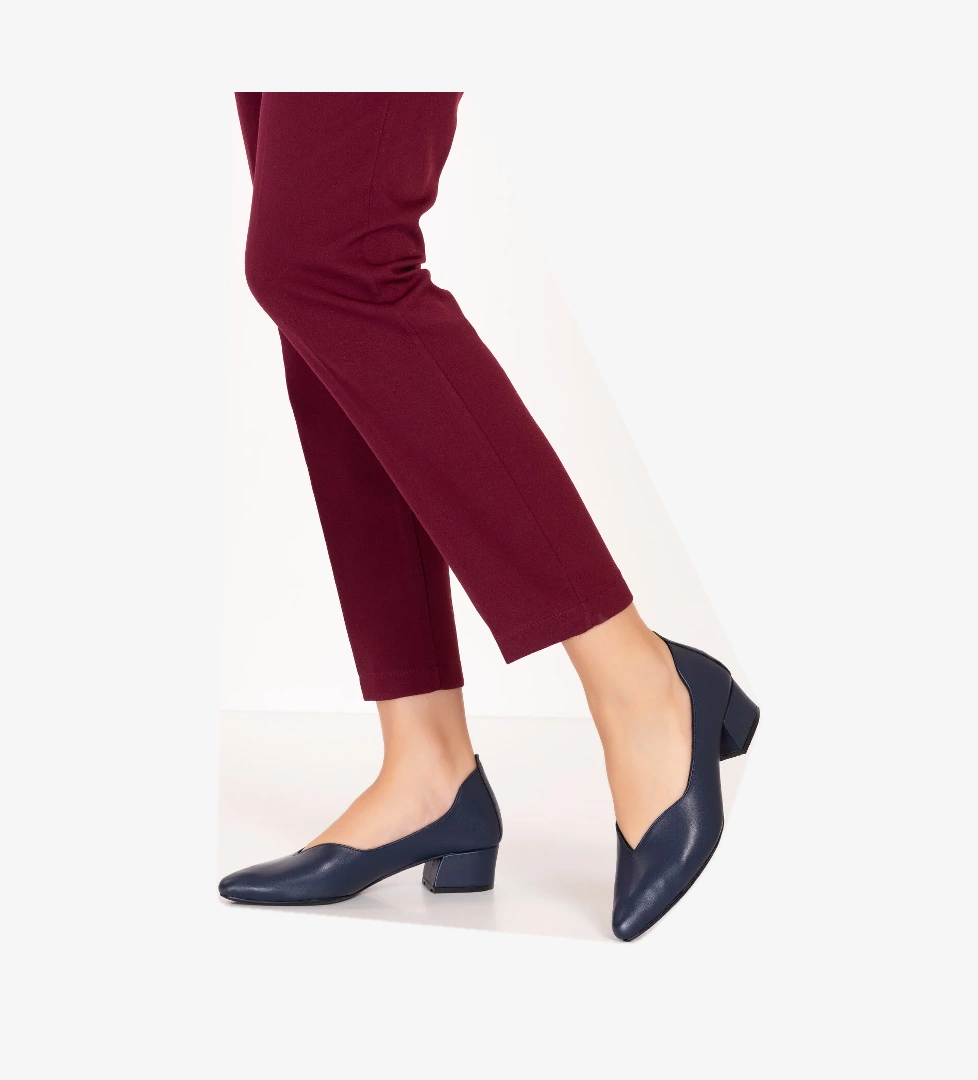 Gondol Hakiki Deri Klasik Topuklu Şık Ayakkabı şhn.1068