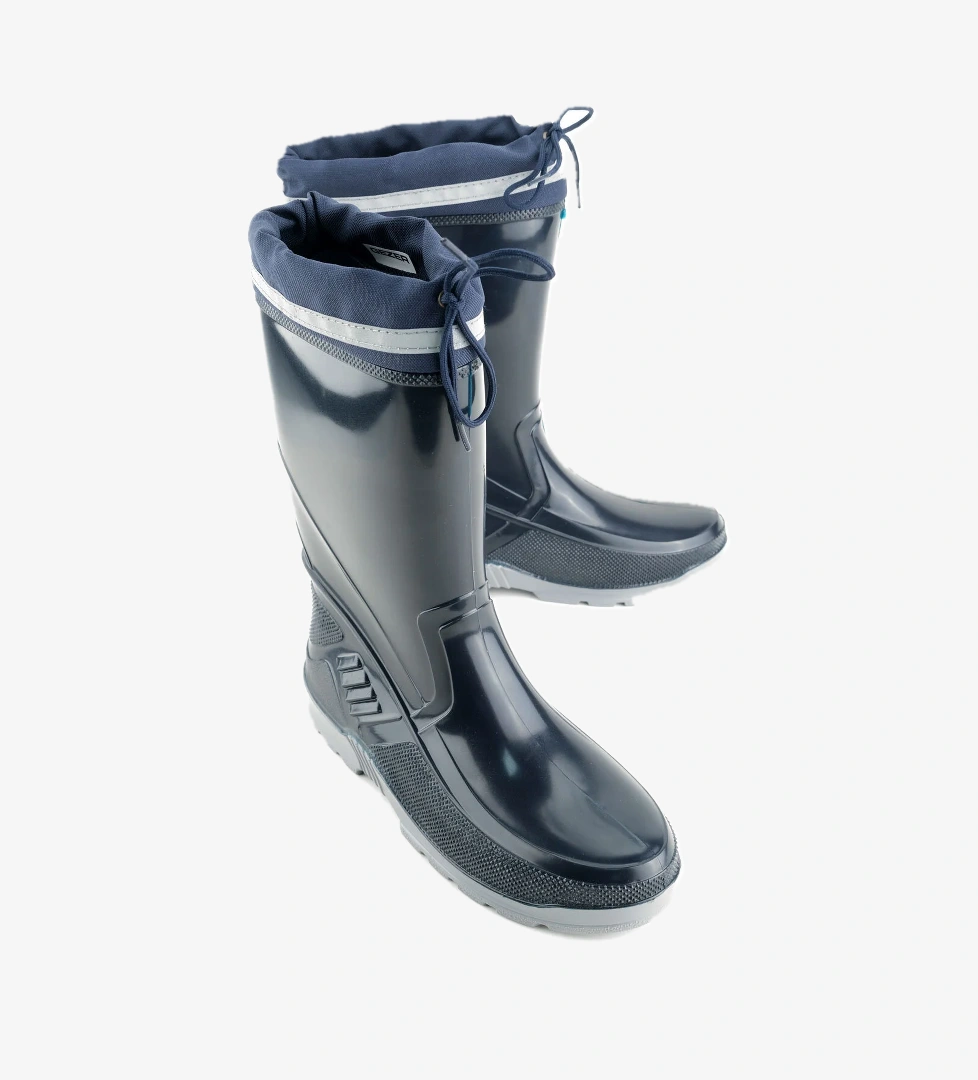 Erkek Kışlık Boğazdan Bağcıklı PVC Su Geçirmez Çizme - Görsel 1