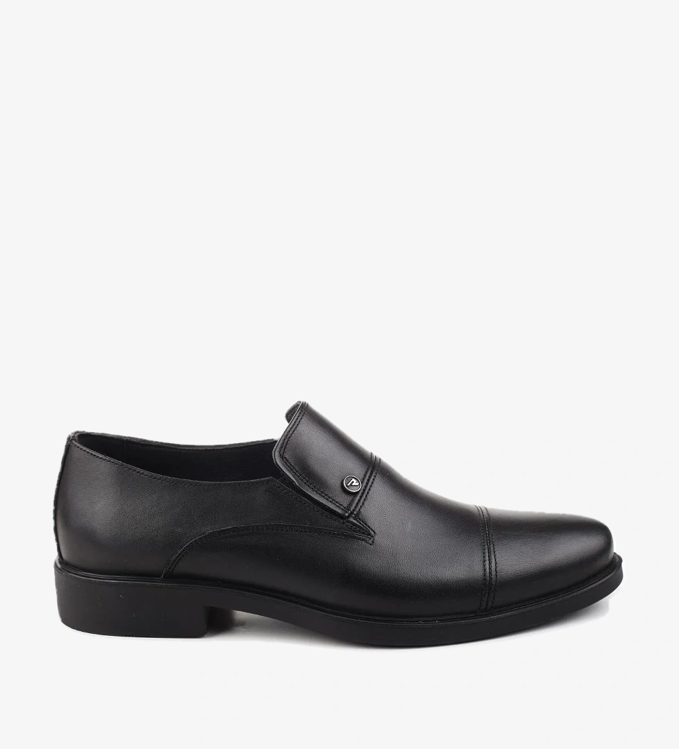 1491 Erkek Hakiki Deri Bağcıksız Klasik Ayakkabı