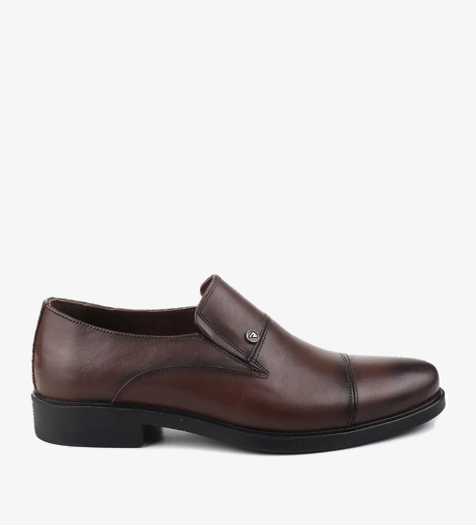 1491 Erkek Hakiki Deri Bağcıksız Klasik Ayakkabı - Görsel 1