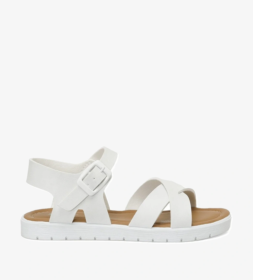 KLAS.F5FX Beyaz Kız Çocuk Sandalet - Görsel 1