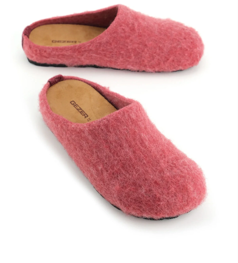 Kadın Kışlık Rahat Taban Keçe Ev Bahçe Terlik - Görsel 1