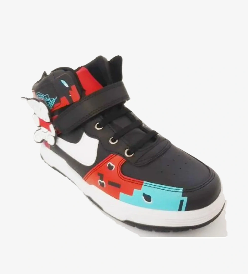 236-24 Ayıcık Maskotlu Cırtlı Erkek Çocuk Spor Bot - Görsel 1