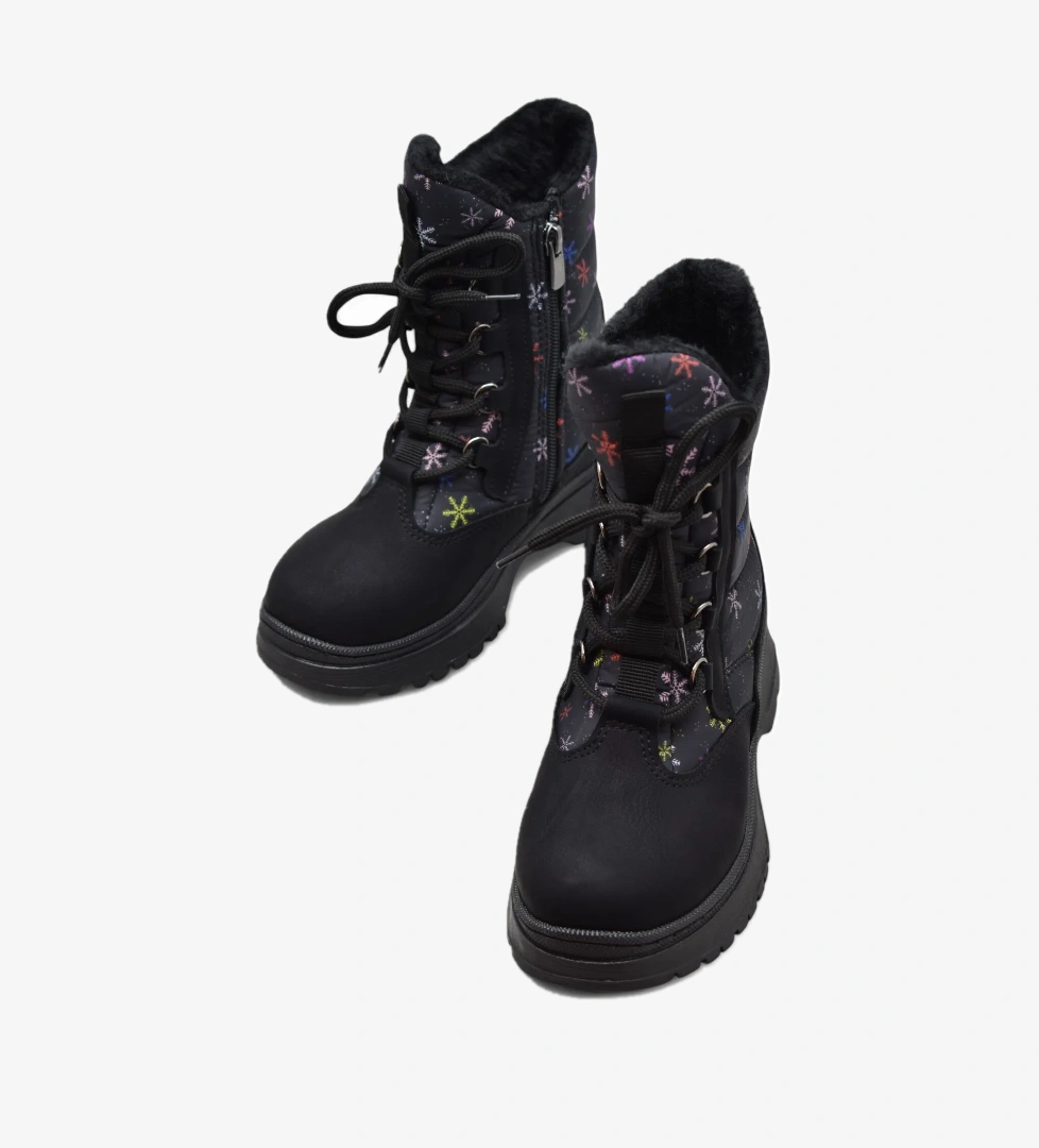 Ayakkabı Burada 323 Ortopedik Fermuarlı Kız Çocuk Bot Ayakkabı İçi Yünlü Çocuk Kar Botu model görseli