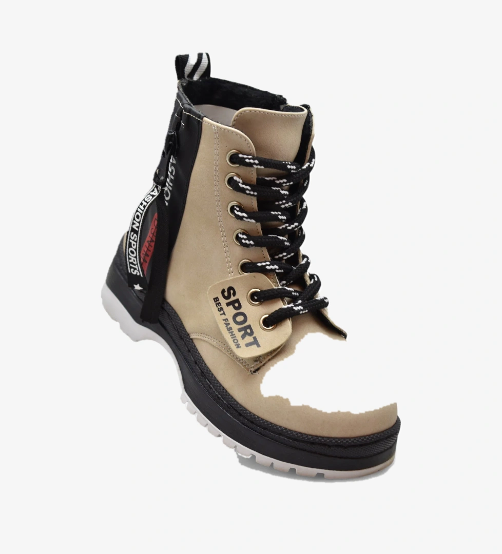 265 Ortopedik Bağcıklı Fermuarlı Kız Çocuk Bot Ayakkabı Kürklü Kız Çocuk Bot