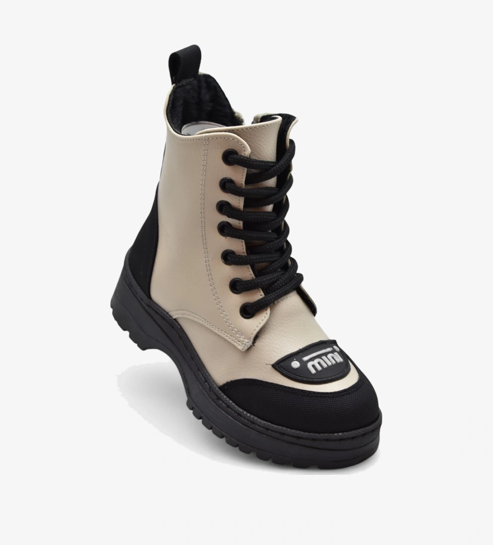 263 Ortopedik Bağcıklı Fermuarlı Kız Çocuk Bot Ayakkabı Kürklü Kız Çocuk Bot