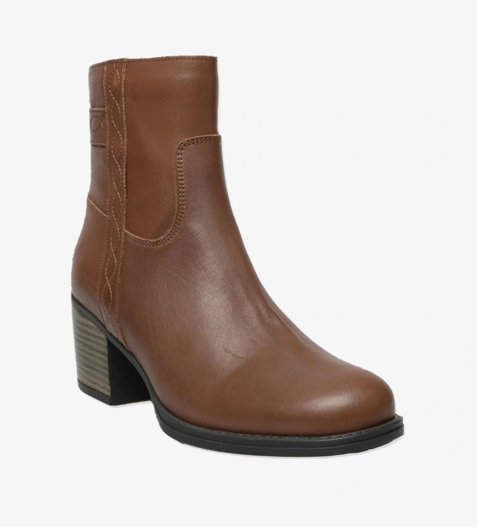 D24Kb-4555 Topuklu Kahverengi Kadın Bot