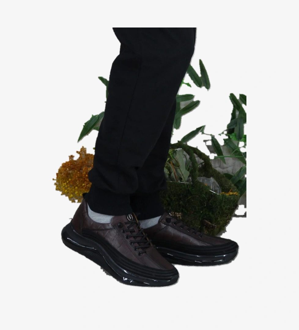 Mehmet Mete 2402 Kahve Rahat Lastik Bağcıklı Hakiki Deri Erkek Ayakkabı model görseli