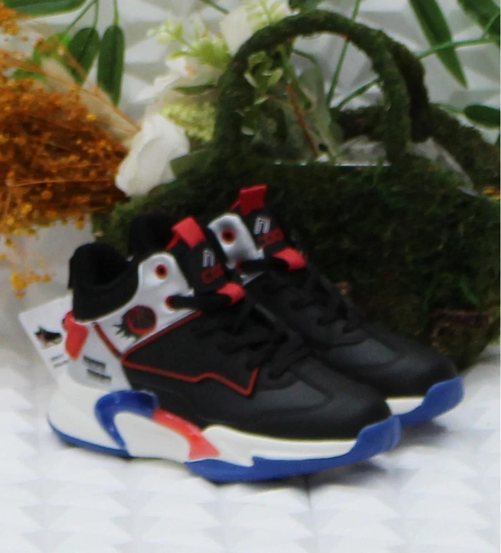 Fort Cool London Siyah Kırmızı Rahat Çocuk Basketbol Ayakkabısı model görseli