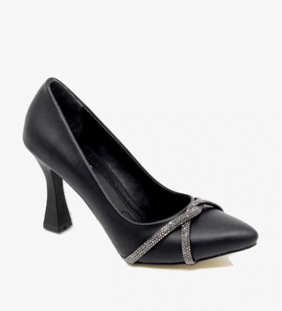 Aydemir 167-24 Deri Taşlı İnce Topuklu Kadın Ayakkabı model görseli