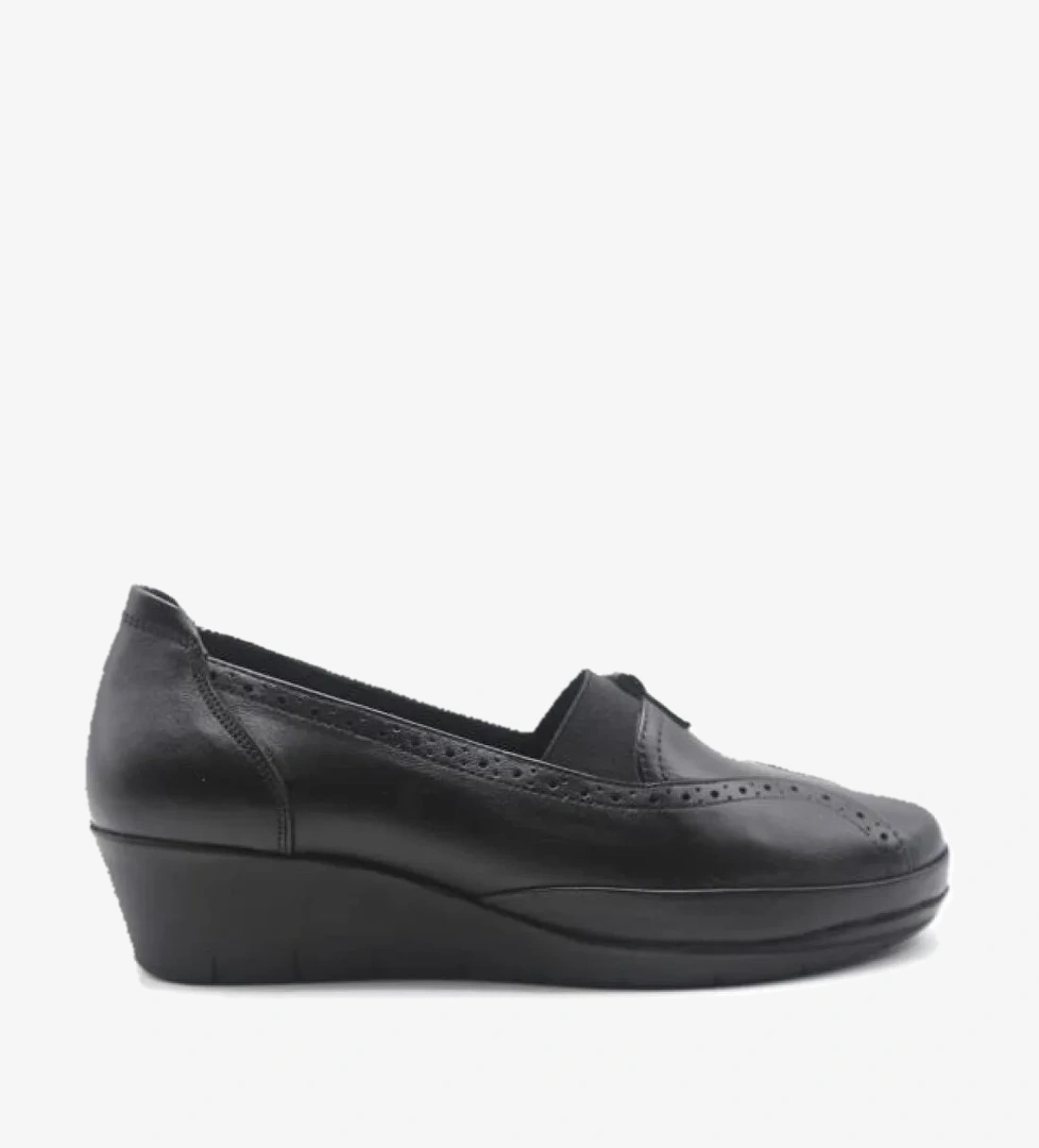 Scavi̇a Scavia 888-24 Hakiki Deri Anatomik Lastikli Dolgu Topuk Kadın Ayakkabı model görseli