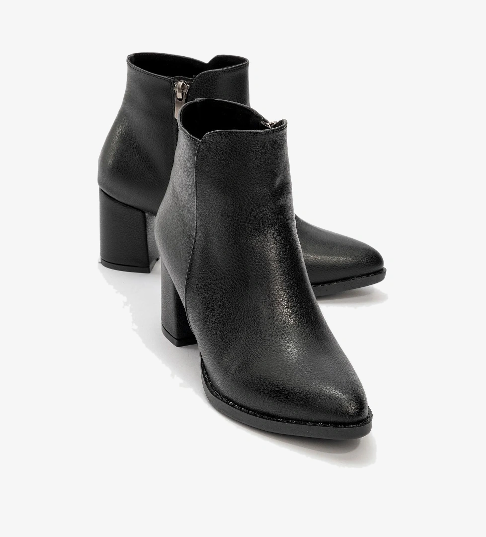 Kadın Topuklu Bot SİYAH CİLT - Görsel 1