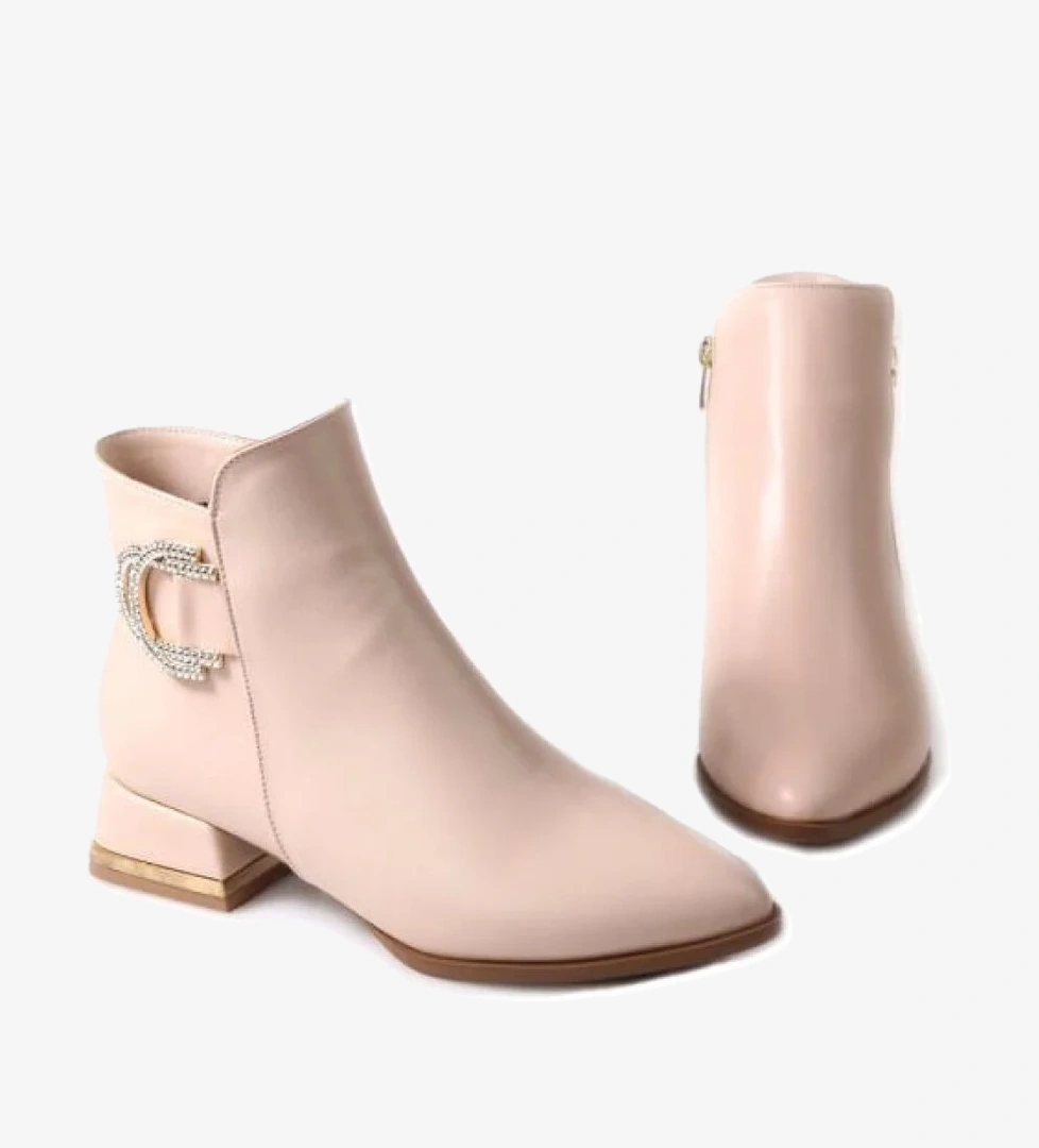 Dnz 03008 Kadın 3,5 Cm Topuklu Bot