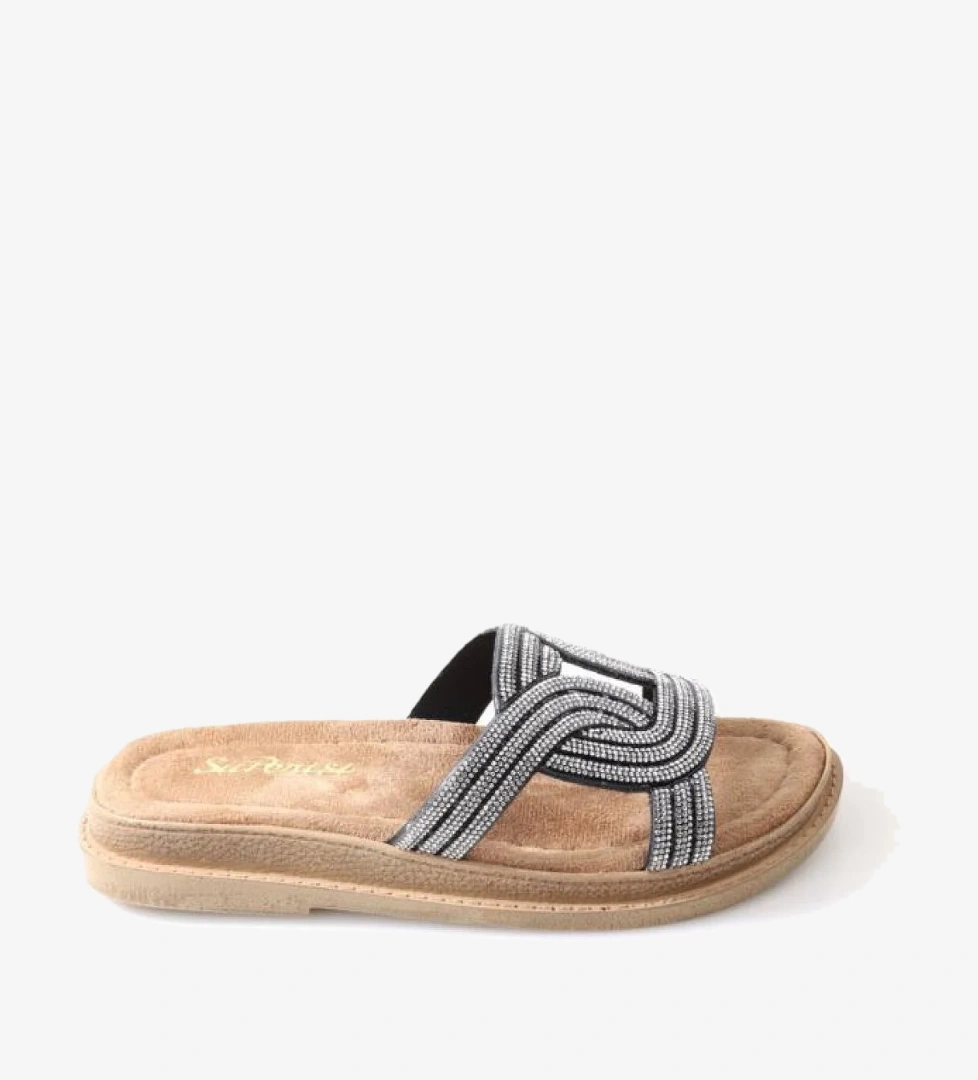 Sprs 02836 Günlük Kadın Taşlı Terlik